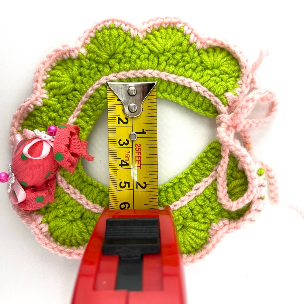 Handmade crocheted pet collar - Picture 4 of 5